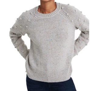 MADEWELL Janey Bobble Sleeve Pullover Sweater!